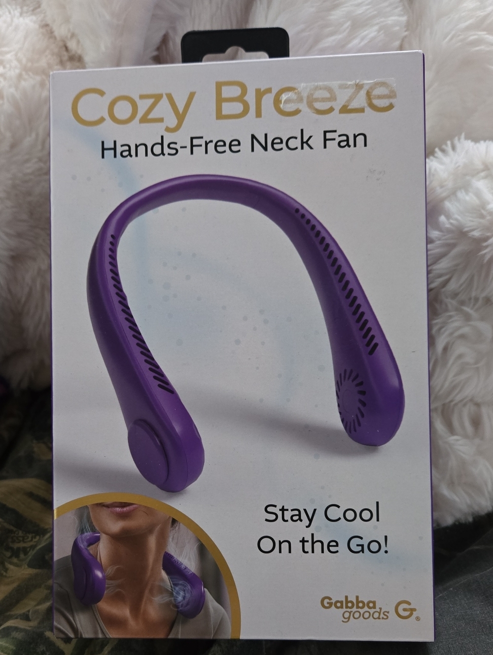 Cozy Breeze Hands-Free Neck Fan - Purple